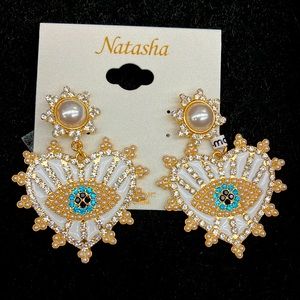 Natasha evil eye adorable earrings